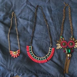 Lot of 3 Statement Necklaces
